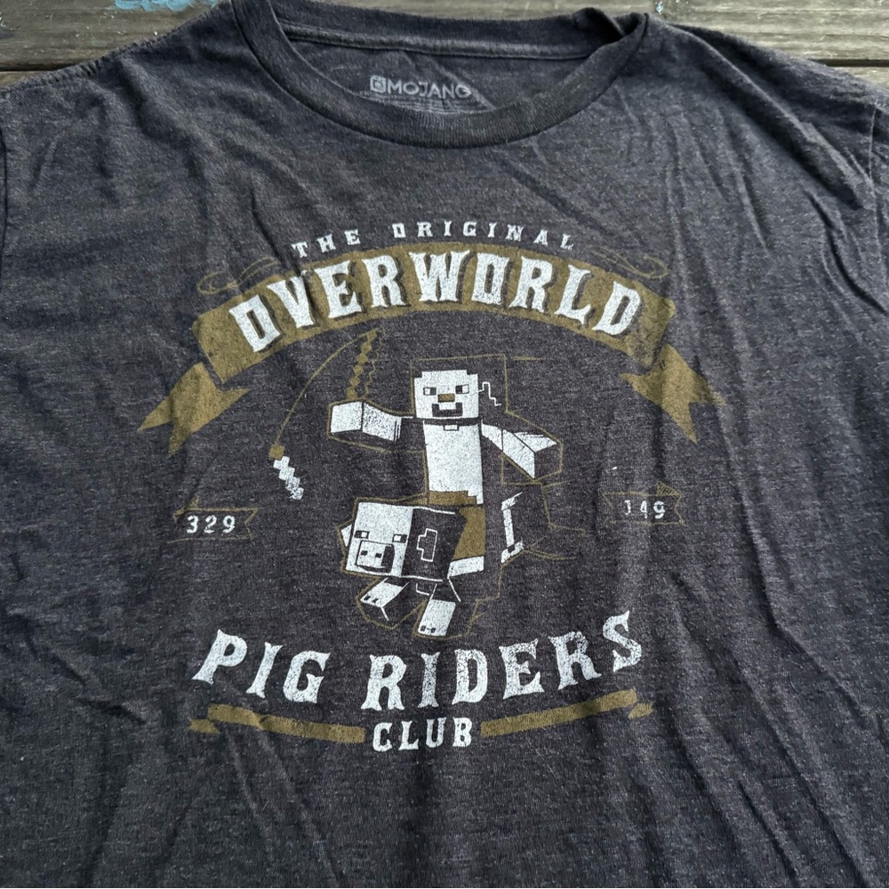 Minecraft Overworld Pig Riders T-Shirt - Picture 2 of 4
